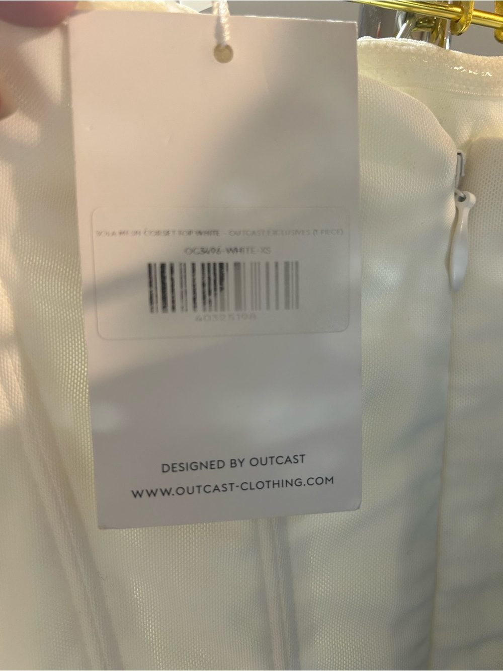 NWT Outcast XS SOLA MESH CORSET TOP WHITE bustier shaping flattering cream - Picture 14 of 14